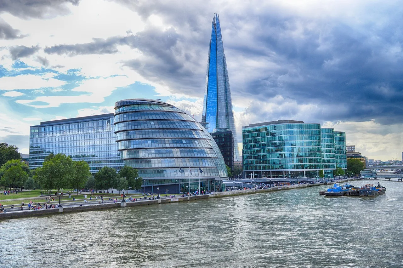 shard, london, england, skyscraper, plan, thames, landscape, city, architecture, nature, clouds, capital